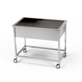 Bassin inox mobile (prof. 40 cm) 90x70x85 cm | FORGAST