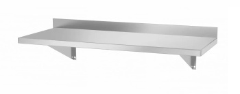 Étagère murale en acier inoxydable avec 2 consoles | HENDI 816486