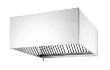 Hotte murale en acier inoxydable, vissée, 100.5x100 cm | HENDI 220986