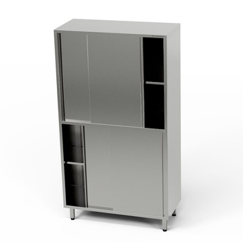 Armoire de stockage divisée en acier inoxydable 130x60x180 cm | FORGAST
