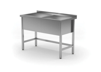 Bac inox 2 cuves Profi Line, 120x60x85 cm | HENDI 813485