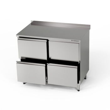 Table de travail en inox avec 4 tiroirs 80x70x85 cm | FORGAST