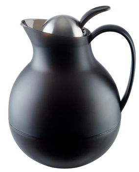 Thermos en polypropylène avec ampoule en verre ECONOMY, noir, 1 l | APS 10914