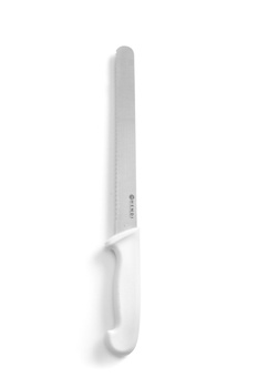 Couteau HACCP blanc pour pain, gâteaux 25 cm | HENDI 843055