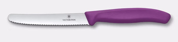 Couteau à tomates Swiss Classic, lame dentelée, violet, longueur de lame 11 cm | VICTORINOX 6.7835.C1