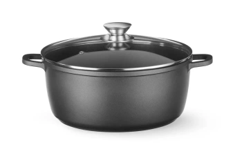 Casserole avec revêtement antiadhésif, 7,5 L, noir, 38,7x31x(H)13 cm | HENDI 611043