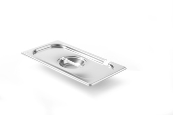 Couvercle en acier pour GN 1/3 KITCHEN LINE avec découpe pour louche | HENDI 806944