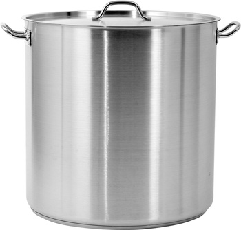 Casserole haute en acier inoxydable - cap. 98,2 l avec couvercle | YATO YG-00010