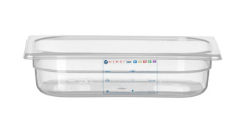 Récipient GN 1/4 prof. 6,5 cm en polypropylène HACCP | HENDI 880388