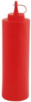 Distributeur pour sauces froides avec bouchon, rouge, 650 ml | APS 93156