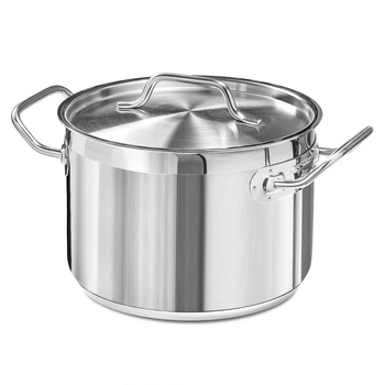 Casserole moyenne en acier inoxydable avec couvercle, 4,4 l, diamètre 20 cm | FORGAST FG02832