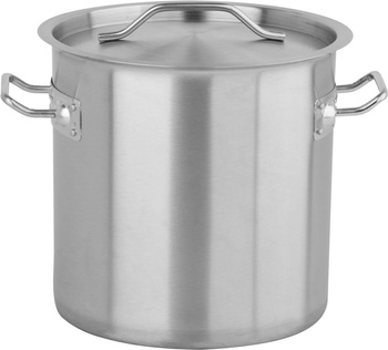 Casserole haute en acier inoxydable - cap. 12 L avec couvercle | YATO YG-00012