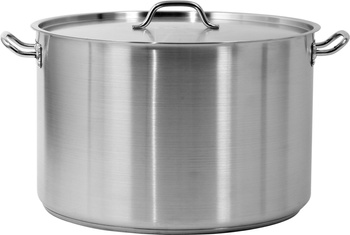 Marmite en acier inoxydable moyenne - capacité 62,8 l avec couvercle | YATO YG-00029
