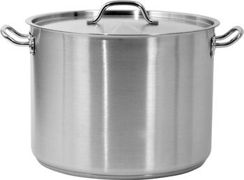 Casserole moyenne en acier inoxydable - cap. 37,7 L avec couvercle | YATO YG-00027