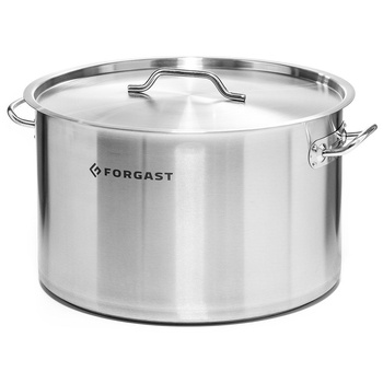 Casserole moyenne en acier inoxydable avec couvercle, 2 l, diamètre 16 cm | FORGAST FG02002