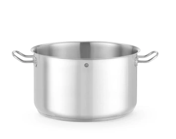 Casserole moyenne en acier inoxydable Kitchen Line, capacité 15 L, diamètre 32 cm, hauteur 19 cm | HENDI 837740