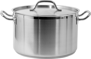 Casserole moyenne en acier inoxydable - capacité 16,1 L avec couvercle | YATO YG-00025