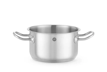 Casserole moyenne en acier inoxydable Kitchen Line, capacité 1,9 l, diamètre 16 cm, hauteur 9,5 cm | HENDI 837696