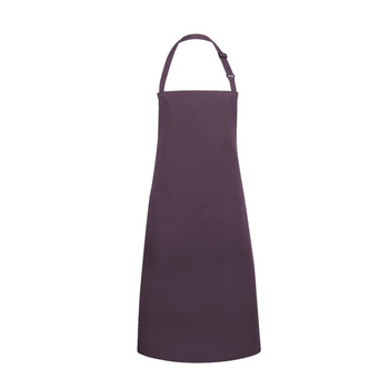 Tablier de cuisine Basic 75 x 90 cm avec poche et boucle aubergine | KARLOWSKY BLS 5-39-Stck
