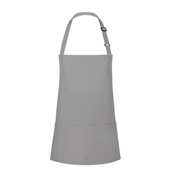 Tablier court Basic 75 x 60 cm avec poche et boucle gris basalte | KARLOWSKY BLS 6-90-Stck