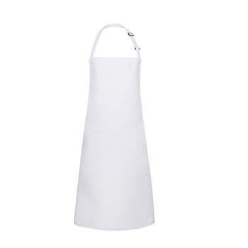 Tablier imperméable Basic à bretelles avec boucle 72 x 86 cm blanc | KARLOWSKY BLS 7-3-pce