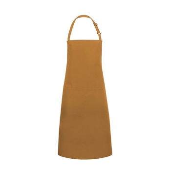 Tablier de cuisine Basic 75 x 90 cm avec poche et fermeture à boucle moutarde | KARLOWSKY BLS 5-87-Stck
