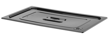 Couvercle GN 1/4 en polycarbonate noir | HENDI 862902
