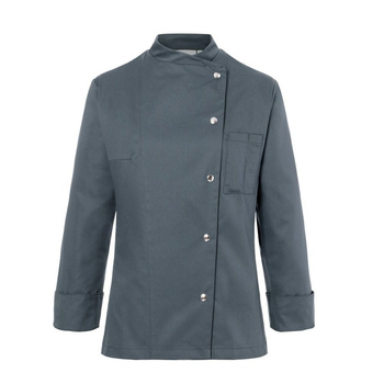 Veste de cuisine femme Larissa anthracite | KARLOWSKY JF 3-5
