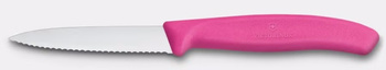 Couteau à légumes et à fruits Swiss Classic, lame dentelée, 8 cm, rose | VICTORINOX 6.7636.L115