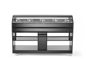 Vitrine, buffet chauffant 4x GN 1/1, 2 kW, 230 V | HENDI 274064
