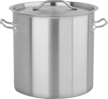 Casserole haute en acier inoxydable - cap. 36 L avec couvercle | YATO YG-00016