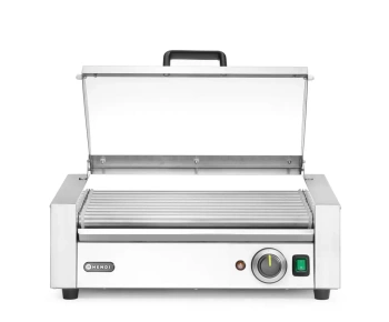 Réchauffeur à rouleaux pour hot-dogs, monozone avec couvercle, 9 rouleaux, 0,79 kW, 230 V | HENDI 268643