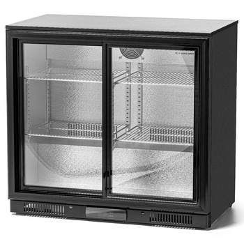 Réfrigérateur de bar pour boissons 2-portes, portes coulissantes 208 l | FORGAST FG07702
