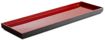 Plateau ASIA PLUS GN 2/4 en mélamine, rouge et noir, 53x16,2x3 cm | APS 15460