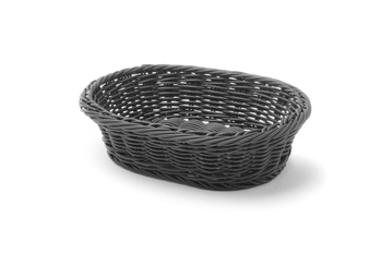 Panier à pain ovale, noir | HENDI 426623