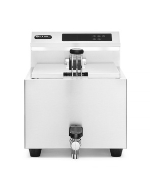 Friteuse électrique avec panneau numérique Mastercook avec robinet de vidange, 8 l, 3,5 kW | HENDI 207369