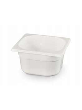 Récipient GN 1/6 prof. 6,5 cm en polycarbonate blanc | HENDI 862780