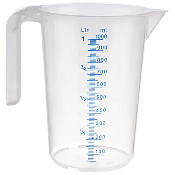 Pichet mesureur STACKABLE, avec graduation bleue, 1 l | APS 30062