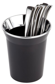 Pot à couverts, TOP CHROME, noir, 13x15 cm | APS 26