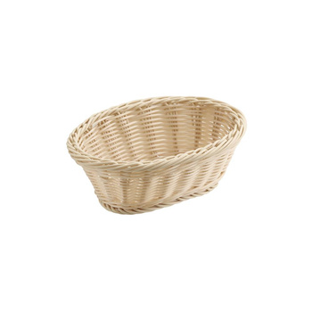 Panier en polypropylène ECONOMIC, ovale, beige clair, 23x16,5x9 cm | APS 40137