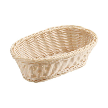 Panier en polypropylène ECONOMIC, ovale, beige clair, 27x17,5x8,5 cm | APS 40139