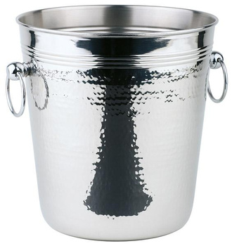 Rafraîchisseur à bouteilles, cooler, acier inoxydable, HAMMERSCHLAG 21x21,5 cm, 4 l | APS 36026