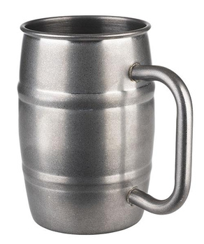 Mug à bière BEER MUG, acier vintage, 7.5x10 cm, 500 ml | APS 93365