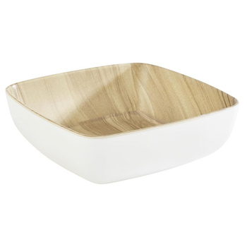 Bol FRIDA, mélamine, blanc - beige, 16,5x16,5x5,5 cm, 850 ml | APS 84558