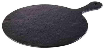 Plateau SLATE-ROCK avec poignée, mélamine, noir, 42x30x1.5 cm | APS 84257