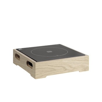 Table à induction sur cadre en chêne brun VALO, 2 kW | APS 14050
