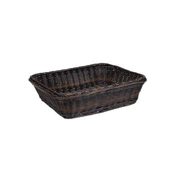Corbeille en polypropylène GN LINE, rectangulaire, noir-marron, GN 2/3, 36,5x33x10,5 cm | APS 40249