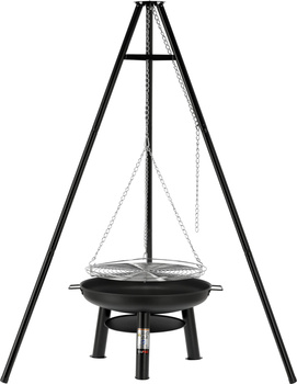 Grill à charbon suspendu sur trépied, grille de 56,5 cm de diamètre | LUND 99924
