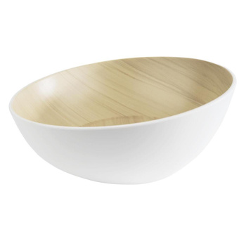 Bol FRIDA avec système Frida Lock, mélamine, blanc - beige, 25x11 cm, 1,6 l | APS 84922