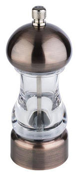 Moulin à poivre COPPER, transparent-cuivré, 6 x 15 cm | APS 40551